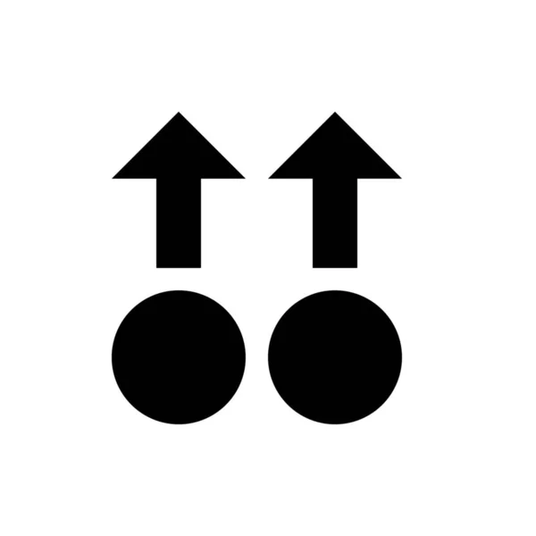 Přejetím dvěma prsty nahoru ikonu — Stockový vektor