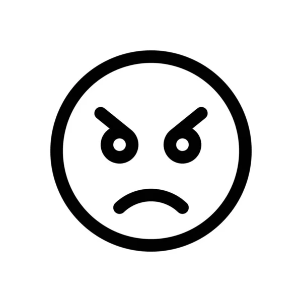 Angry emoji icon — Stock Vector