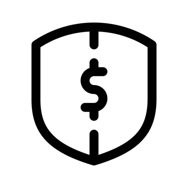 Icône de sécurité financière — Image vectorielle