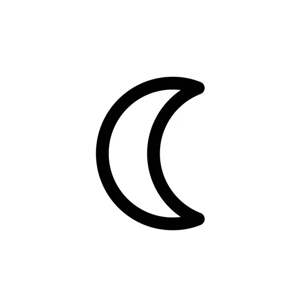 Woskowanie ikona sierp Księżyca — Wektor stockowy
