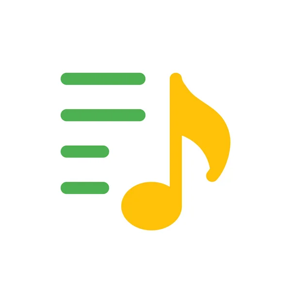 Icono de lista de reproducción de música — Vector de stock