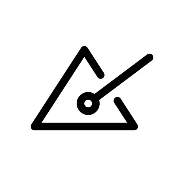 Ícone de instrumento de música triângulo — Vetor de Stock