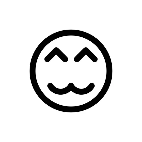 Ontspannen emoticon pictogram — Stockvector