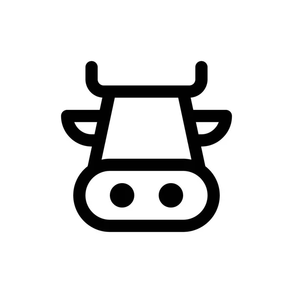 Cow munkorg ikonen — Stock vektor