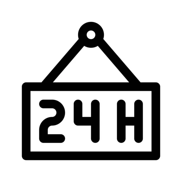 Open 24 hours icon — Stock Vector