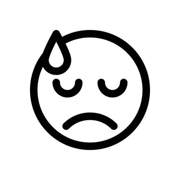 Enttäuschtes Emoji-Symbol — Stockvektor