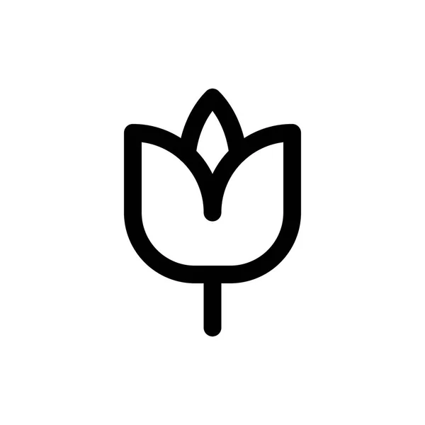 Tulip bloem web pictogram — Stockvector