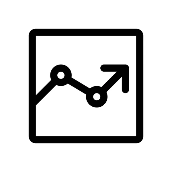 Gráfico de línea de tendencia ascendente icono web — Vector de stock