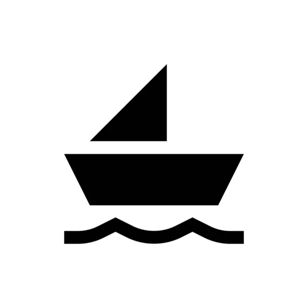 Barco icono web — Vector de stock
