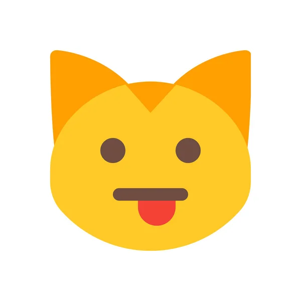 Emoticono web gato — Vector de stock