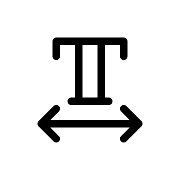 Text Breite Web-Symbol — Stockvektor