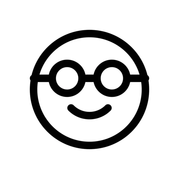 Nerd emoji εικονίδιο — Διανυσματικό Αρχείο