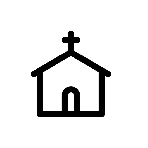 Egyházi épület ikonjára — Stock Vector