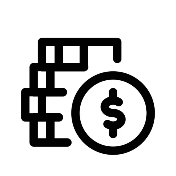Empilhamento de moedas ícone — Vetor de Stock