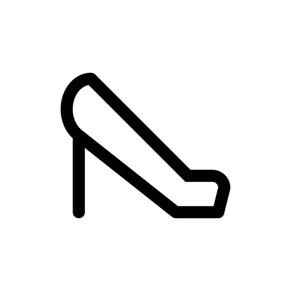 Sapato feminino no calcanhar — Vetor de Stock