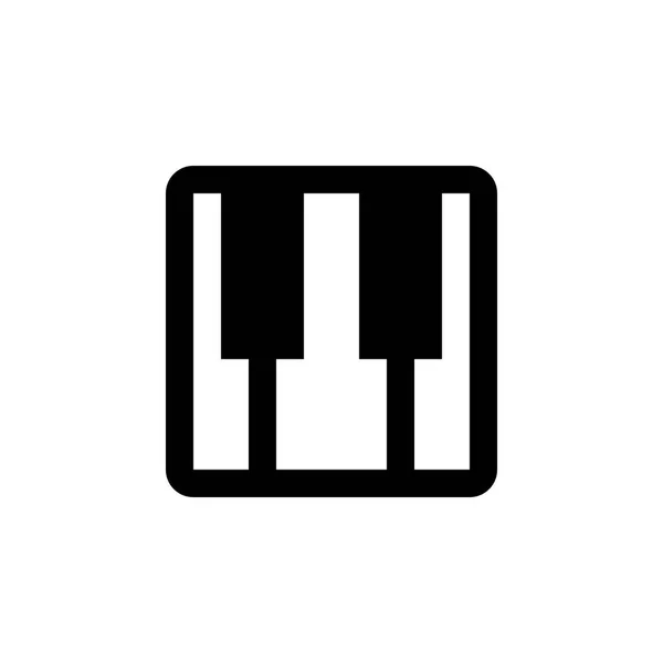Zongora billentyűk ikon — Stock Vector
