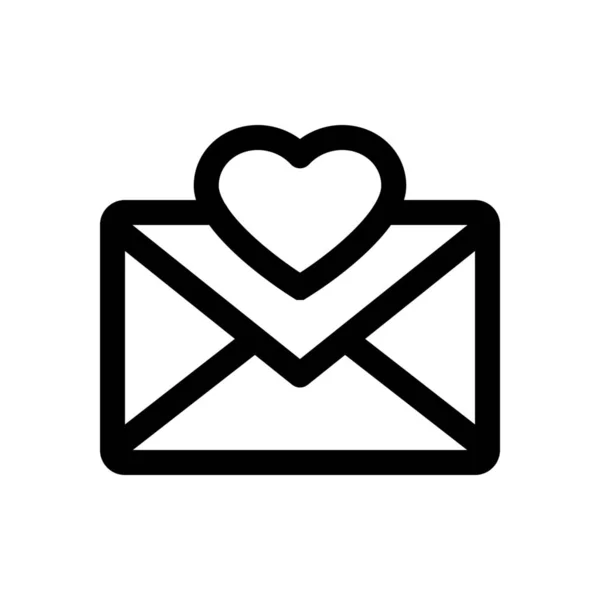 Icône lettre d'amour — Image vectorielle