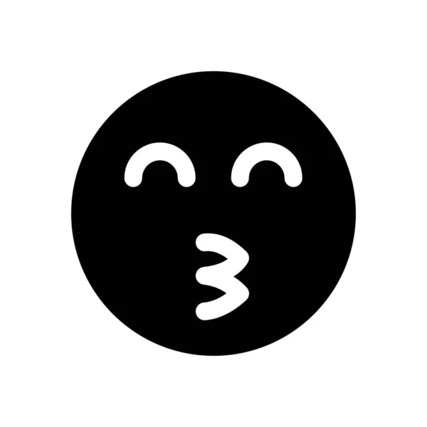 Embrasser icône emoji — Image vectorielle