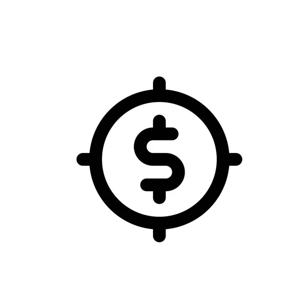 Target money icon — Stock Vector