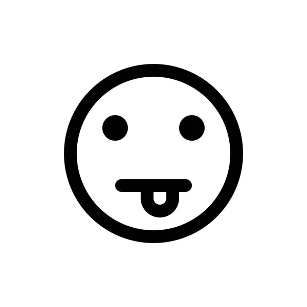 Smiley met tong stak — Stockvector