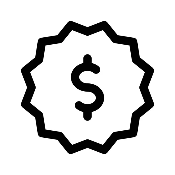Autocollant avec signe dollar — Image vectorielle
