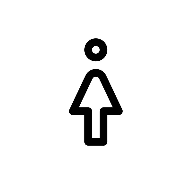 Vrouwelijke gebruiker pictogram — Stockvector