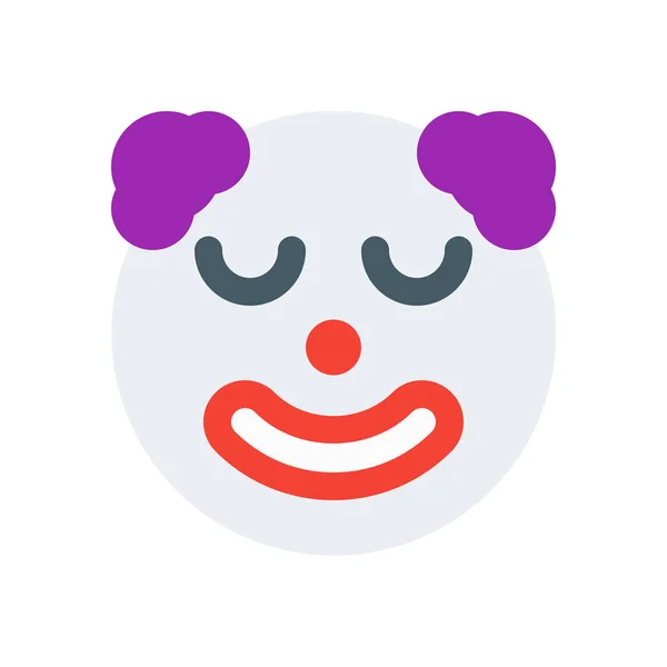 Clown web emoticon — Stockvector