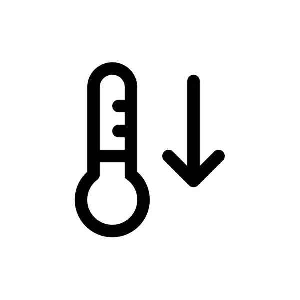 Temperatur runter einfaches Symbol — Stockvektor