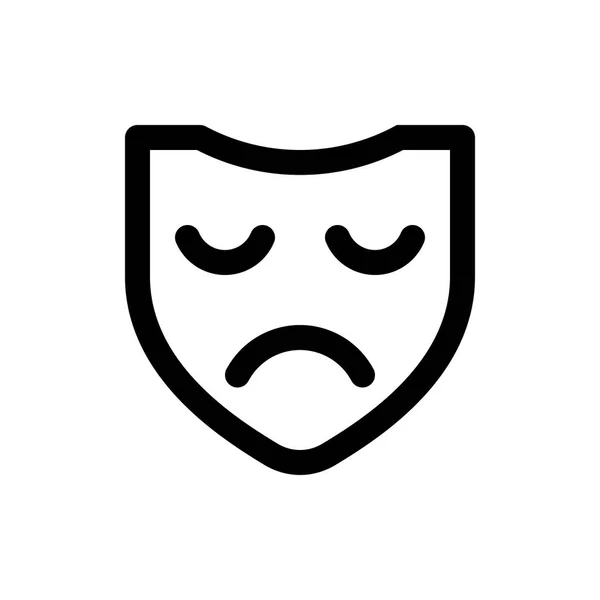 Icono máscara triste — Vector de stock