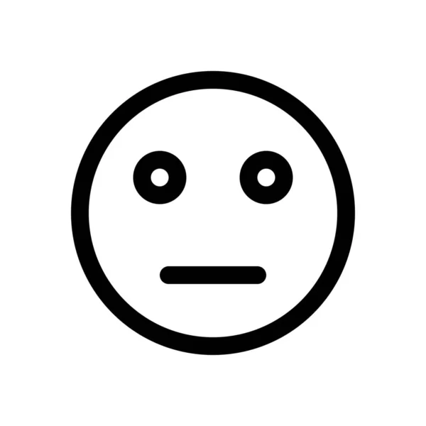 Neutrala emoji-ikonen — Stock vektor