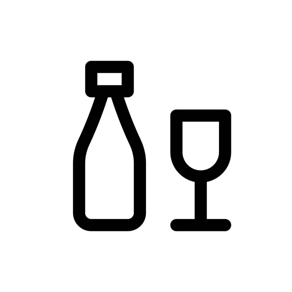 Copa y botella de vino — Archivo Imágenes Vectoriales