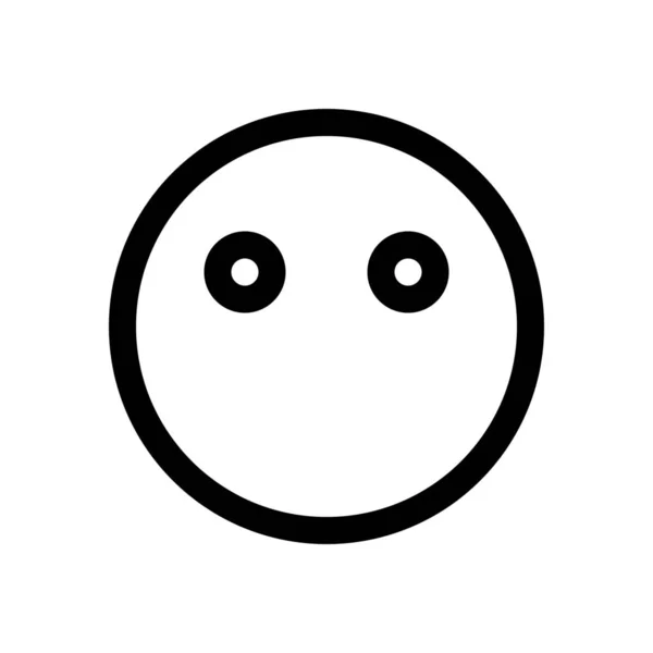 Emoji zonder mond pictogram — Stockvector