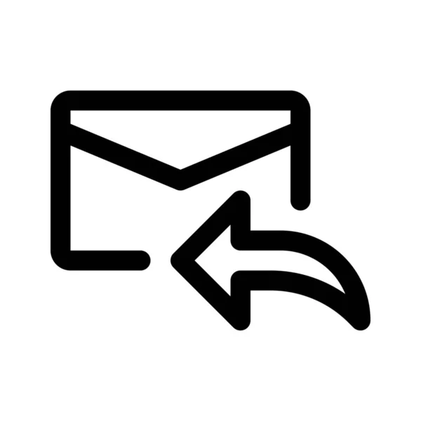 Icono de respuesta de correo — Vector de stock