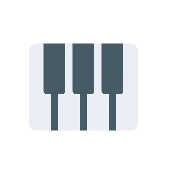 Piano teclas icono — Vector de stock