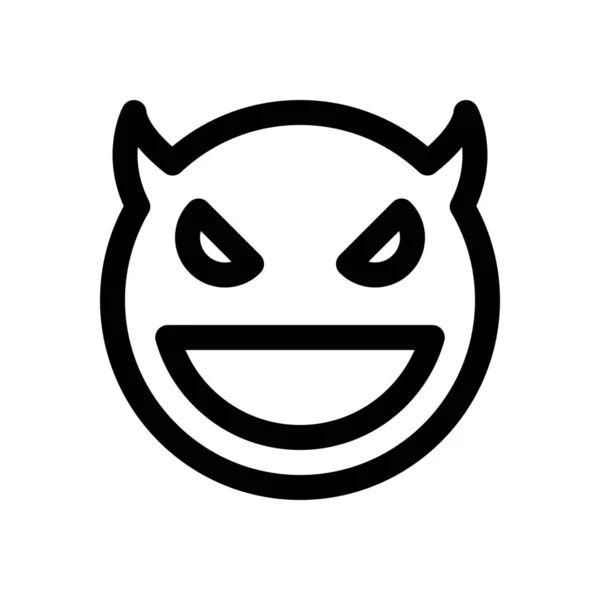 Ícone emoji diabo — Vetor de Stock