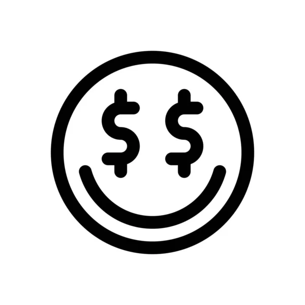 Icône emoji avidité — Image vectorielle