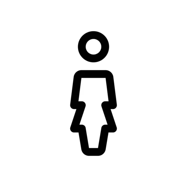 Vrouw web pictogram — Stockvector