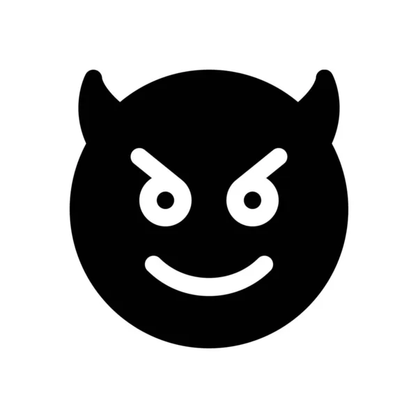 Icône emoji diable — Image vectorielle