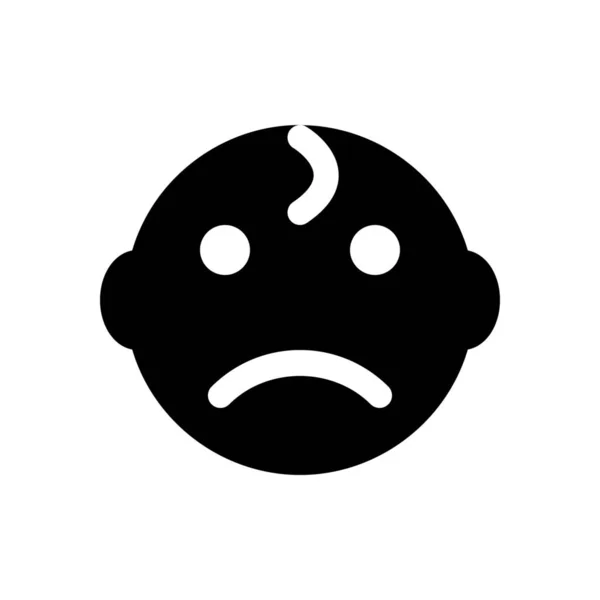 Sad baby icon — Stock Vector