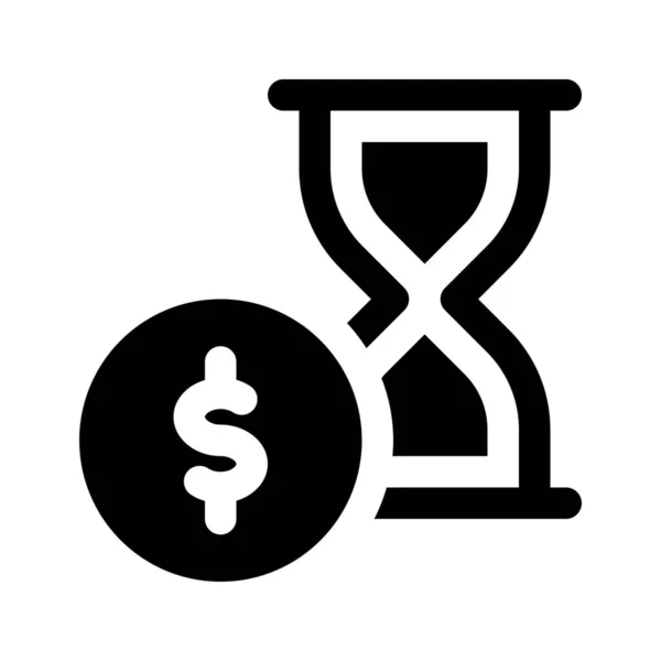 Tijd is geld web icoon — Stockvector