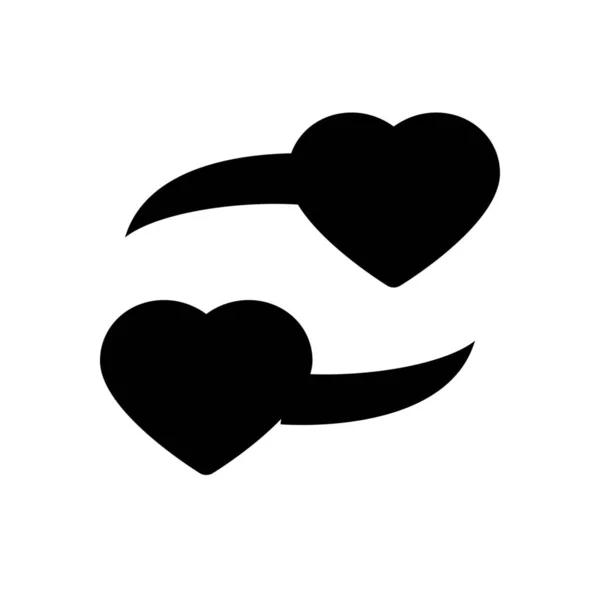 Revolving hearts icon — Stock Vector