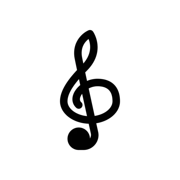 Иконка treble clef web — стоковый вектор