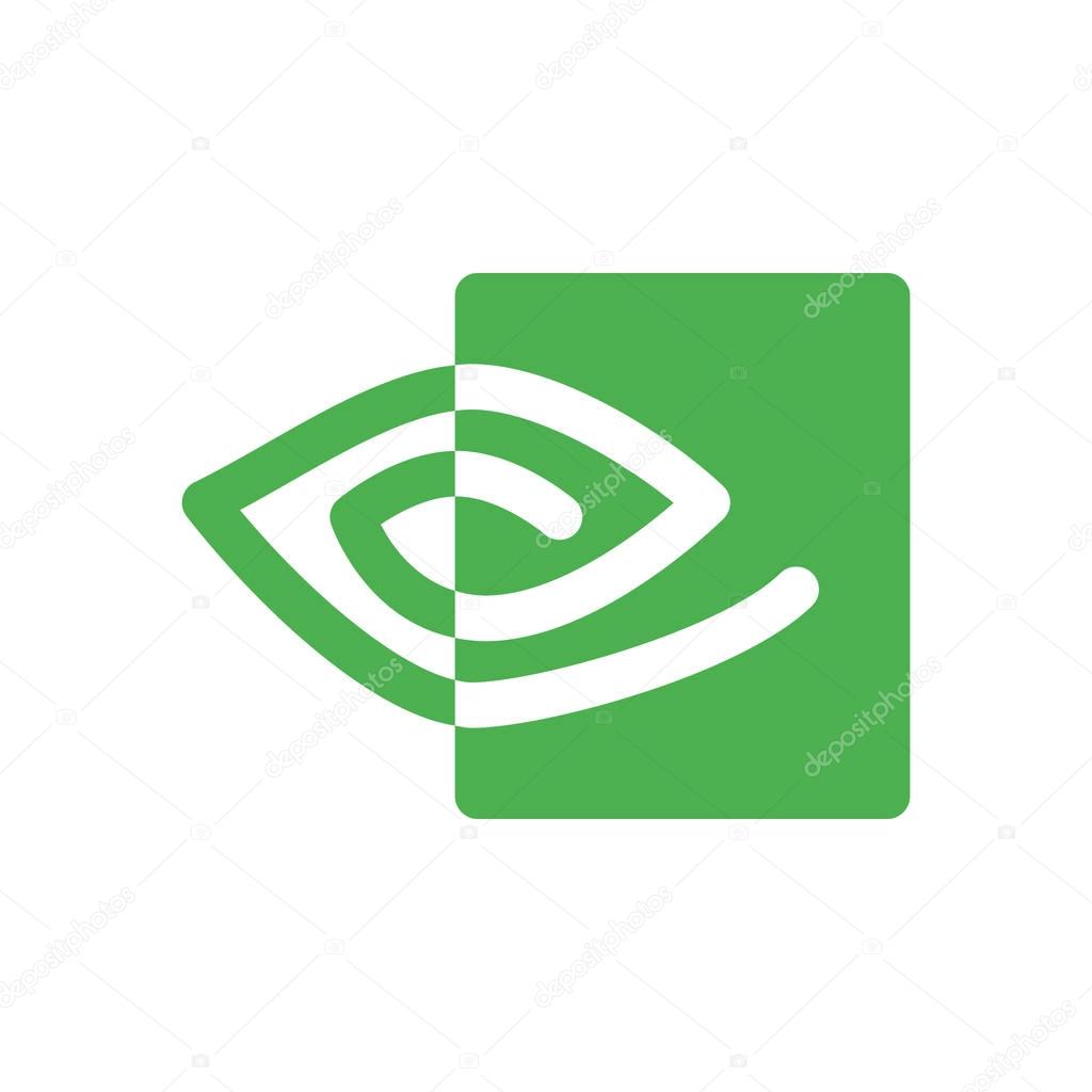 Nvidia web logo, vector illustration