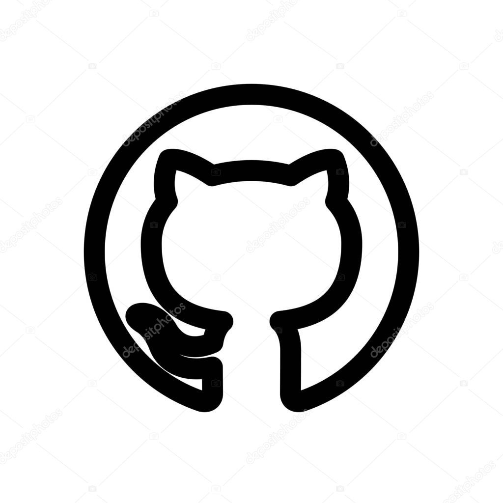Git icon for development, vector illustration