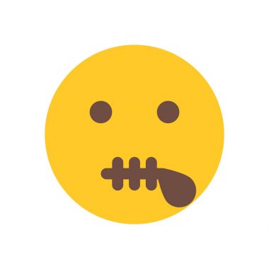 fermuar ağız emoji simgesi