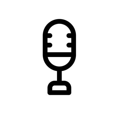 Vintage mikrofon web simgesi