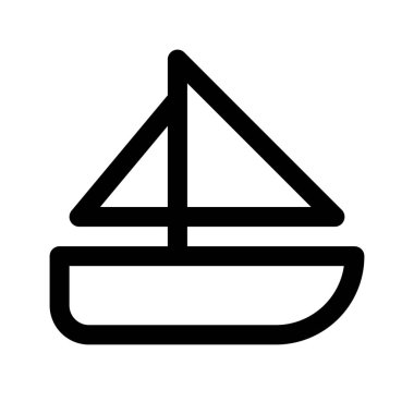 Yelkenli basit simgesi