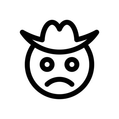 üzgün kovboy simgesi