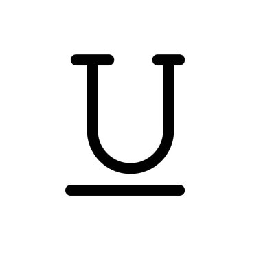 altı çizili web simgesi 