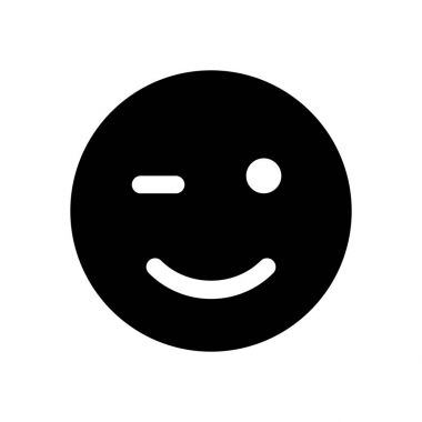 Emoji simge göz kırpıyor